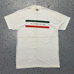 Vintage 80s 1981 Hanes Italy Graphic Shirt USA Single Stitch XL